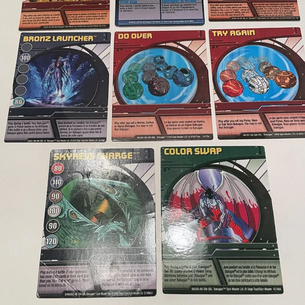 Bakugan Battle Brawlers Cards - 11 Regular & 10 Magnetic Cards with Rule Book